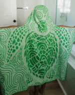 Swirl Turtle Hooded Kids Bath Towel - Image 7