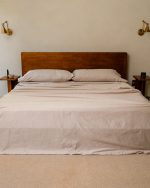 Luxe Sateen Flat Top Sheet Beige - Image 2