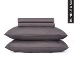 Luxe Sateen Sheet Set Steel Grey