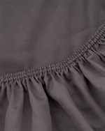 Luxe Sateen Fitted Sheet Steel Grey - Image 3