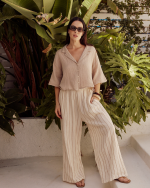 Sagar Gauze Crop Shirt – Pant Set - Image 5