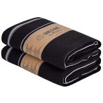 Classic Fringeless XL Bath Bundle – Black – 2 Pack