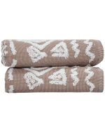 Turtle Mudcloth Hand Bath Bundle – 2 Pack – Taupe - Image 2