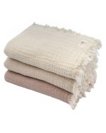 Little Fishies Gauze Receiving Blanket Set – 3 Pack – Natural / Beige / Warm Taupe - Image 13
