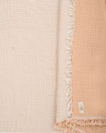 Little Fishies Gauze Receiving Blanket Set – 3 Pack – Seafoam / Peach Fuzz / Natural - Image 11