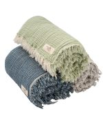 Little Fishies Gauze Receiving Blanket Set – 3 Pack – Sage / Grey / Navy - Image 13