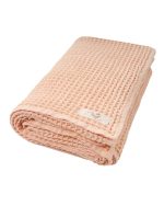 Little Fishies Waffle Blanket – Peach Fuzz - Image 10