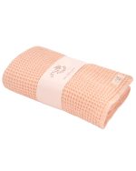 Little Fishies Waffle Blanket – Peach Fuzz - Image 7