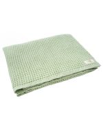 Little Fishies Waffle Blanket – Sage - Image 7