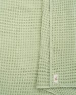 Little Fishies Waffle Blanket – Sage - Image 3