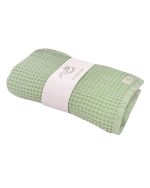 Little Fishies Waffle Blanket – Sage - Image 6
