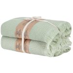 Micro Waffle XL Bath Bundle – 2 Pack – Sage