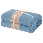 Micro Waffle XL Bath Bundle – 2 Pack -Slate Blue