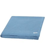 Micro Waffle Shower Curtain – Slate Blue - Image 4