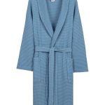 Micro Waffle Robe – Slate Blue