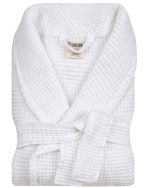 Micro Waffle Robe – Frost White - Image 4