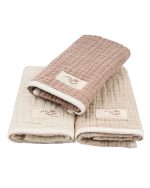 Little Fishies Gauze Burping Cloth Bundle – 3 Pack – Natural / Beige / Warm Taupe - Image 15