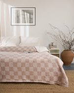 Cloud Checker Plush Blanket – Black - Image 8