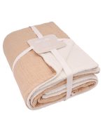Softy Solid Plush Blanket – Beige - Image 2
