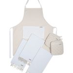 Cyperus Mixed Bundle Natural – 1 Towels Set, 1 Apron, 1 Pot Holder Set