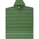 Classic Stripe Hooded Poncho – Green