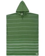 Classic Stripe Hooded Poncho – Green