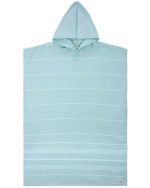 Classic Stripe Hooded Poncho – Seaglass - Image 2