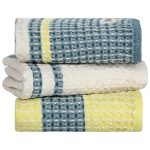 Verbena Waffle Kitchen Towel Bundle – Assorted 3 Pack