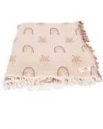 Rainbow Gauze Receiving Blanket Single with Pouch - Image 8