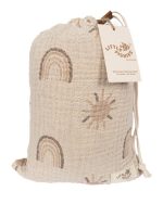Rainbow Gauze Receiving Blanket Single with Pouch - Image 5