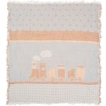 Choo-Choo Train Gauze Receiving Blanket Single with Pouch