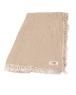 Little Fishies Gauze Receiving Blanket – Beige - Image 6