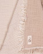 Little Fishies Gauze Receiving Blanket – Beige - Image 5