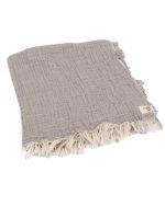 Little Fishies Gauze Receiving Blanket – Grey - Image 7