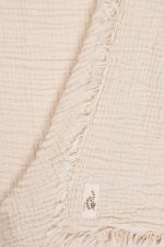 Little Fishies Gauze Receiving Blanket – Natural - Image 5