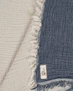 Little Fishies Gauze Receiving Blanket – Navy - Image 9