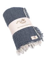 Little Fishies Gauze Receiving Blanket – Grey - Image 12
