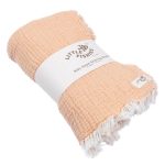 Little Fishies Gauze Receiving Blanket – Peach Fuzz