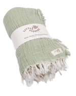 Little Fishies Gauze Receiving Blanket – Grey - Image 14