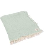 Little Fishies Gauze Receiving Blanket – Seafoam - Image 9