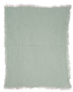 Little Fishies Gauze Receiving Blanket – Seafoam - Image 3