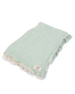 Little Fishies Gauze Receiving Blanket – Seafoam - Image 7