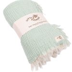 Little Fishies Gauze Receiving Blanket – Seafoam