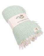 Little Fishies Gauze Receiving Blanket – Grey - Image 15
