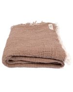 Little Fishies Gauze Receiving Blanket – Warm Taupe - Image 8