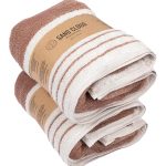 Micro Stripe Bath Bundle – 2 Pack – Warm Taupe