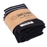 Classic Bath Washcloth Bundle- 6 Pack – Black