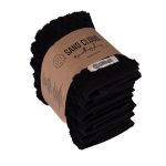 Atom Washcloth Bath Bundle – Black – 6 Pack