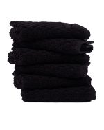 Atom Washcloth Bath Bundle – Black – 6 Pack - Image 2