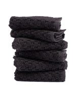 Atom Washcloth Bath Bundle – Charcoal – 6 Pack - Image 2